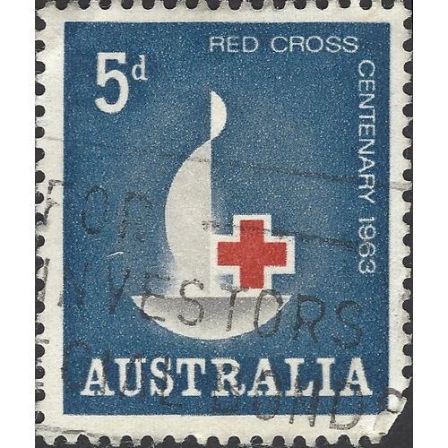 AUSTRALIA, 100 years International Red Cross, blue 1963, 5d, #4