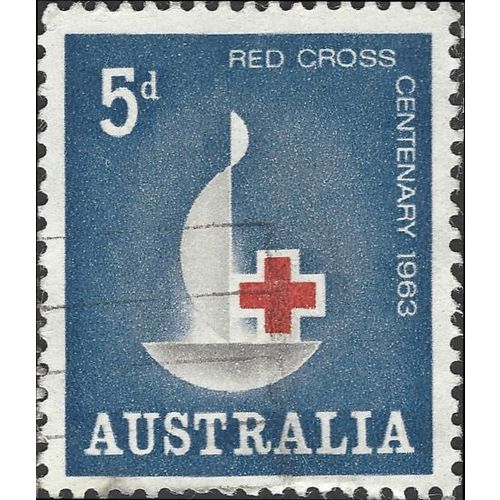 AUSTRALIA, 100 years International Red Cross, blue 1963, 5d, #3