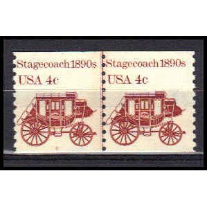 1898A 4c Stagecoach Fine MNH Dry Gum CNP Left 5 PA0313