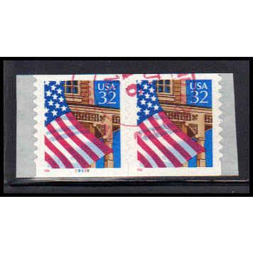 Used 2915Av 32c U.S. Flag Over Porch Fine CNP Left 99999 11x10 PA1789