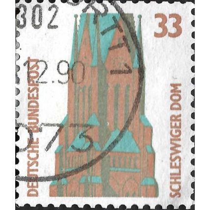 GERMANY, St. Peter's Cathedral, Schleswig, brown & green 1989, 33pf
