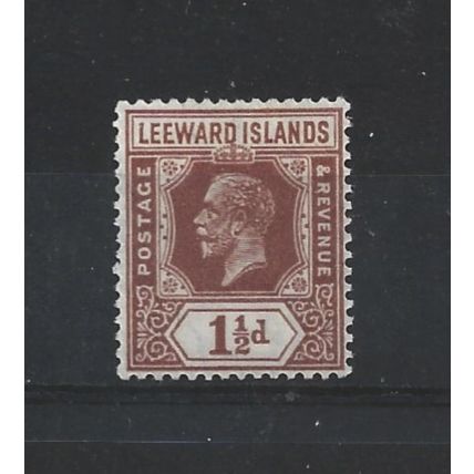 LeewardIslands.SG64 1 1/2d Red-Brown.Mounted Mint.Nov24a