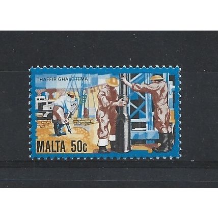 Malta.SG680 50c Drilling for Water.Mounted Mint.May25