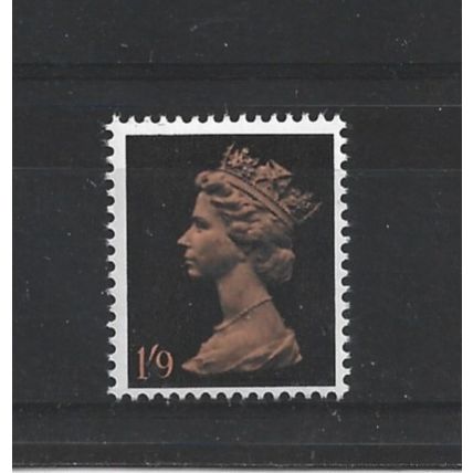 GB.SG744 1s 9d Dull Orange and Black.Mounted Mint.Jul25b