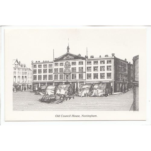 The Council House Nottingham Sketch Postcard