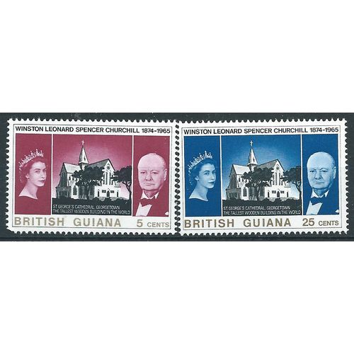 British Guiana 1966 Churchill Set SG374-375 Unmounted Mint....