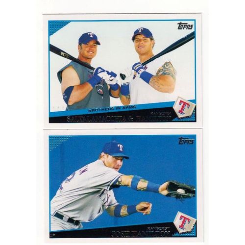 2009 Topps Texas Rangers team set with updates - 36 cards