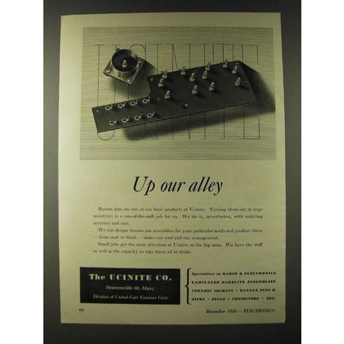 1943 Ucinite Banana Pins Ad - Up our alley