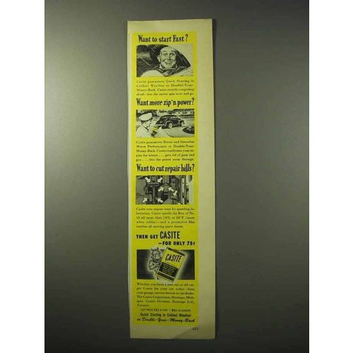 1950 Casite Treatment Ad - Want to Start Fast?