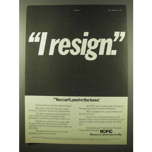 1974 ICFC Industrial & Commercial Finance Corp. Ad