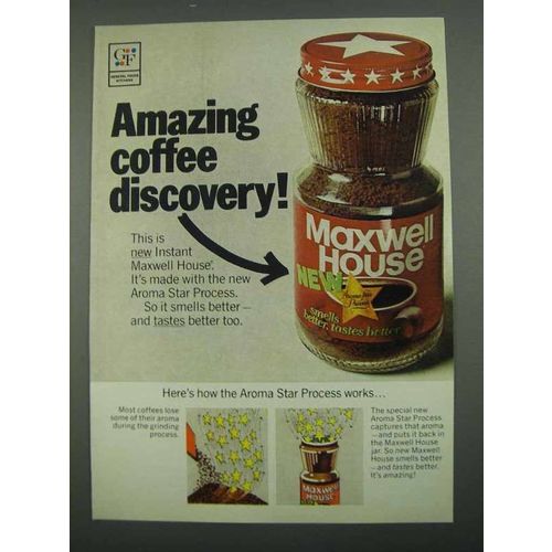 1974 Maxwell House Coffee Ad - Amazing Discovery
