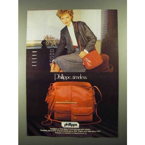 1981 Phillippe Ad - Handbag & French Purse