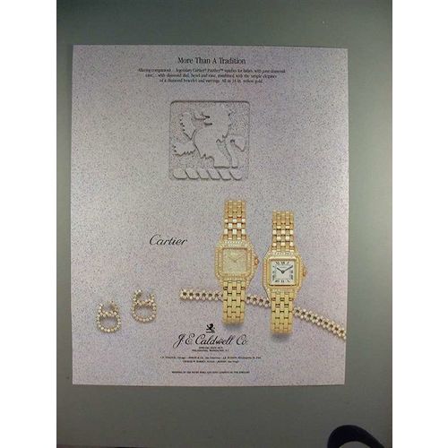 1986 Cartier Panther Watch Ad - More Than Tradition!
