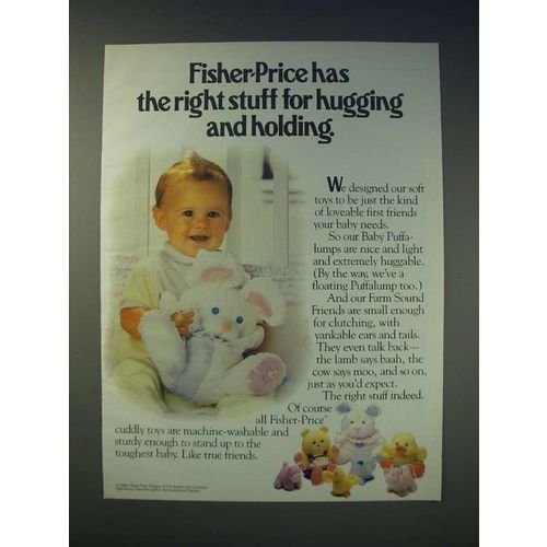 1989 Fisher-Price Baby Puffalumps Ad - Fisher-Price has the right stuff