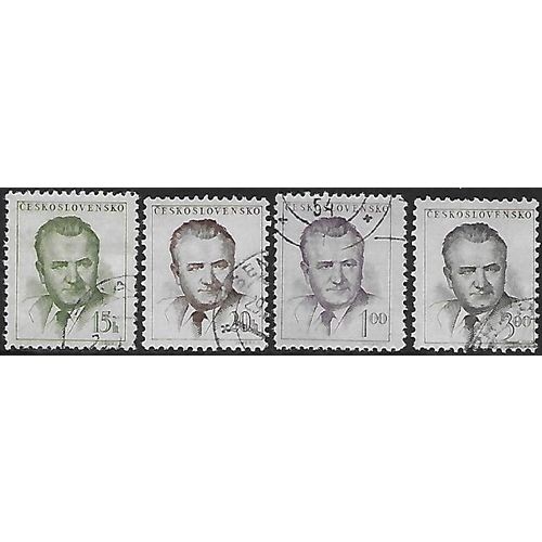 Mi 808/11: Definitive Stamps: President Klement Gottwald.