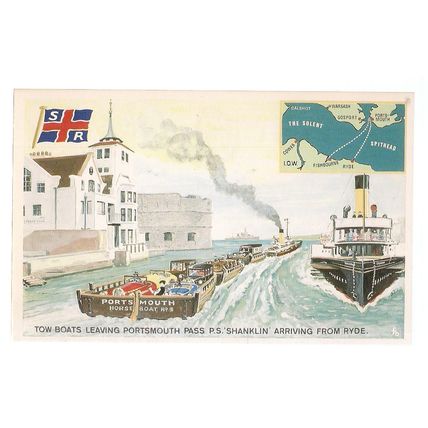 SOUTHERN RAILWAY SHIPPING 6 x collector cards SET S9 by Dalkeith Pub. Postcard