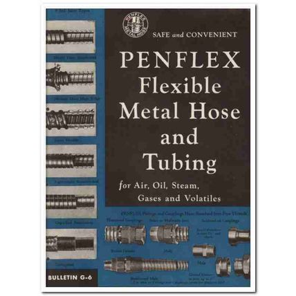 Pennsylvania Flexible Metallic Tubing 1945 vintage catalog hose
