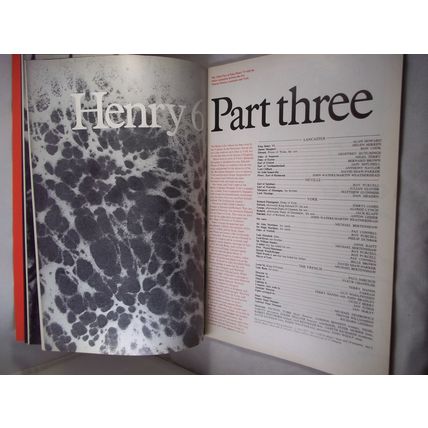 Henry 6 - 1977 Royal Shakespeare Company Theatre Programme