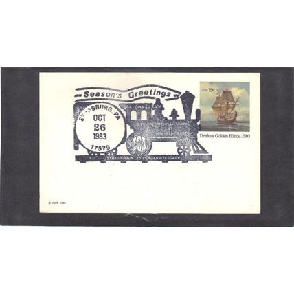 Event Greetings UX86 19c Golden Hinde (No Cachet-U/A) CV03756