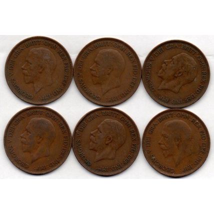 Coins. Pre-Decimal 1932 George V. One Penny Coin