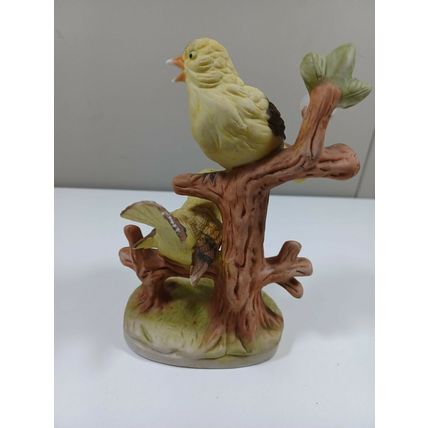 7 inch 2 yellow birds fiquire on branch