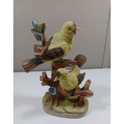 7 inch 2 yellow birds fiquire on branch