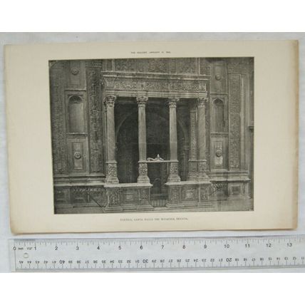 1899 photo-litho Portico, Santa Maria dei Miracoli, Brescia