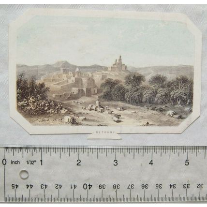 Vintage: coloured engraving - Bethany