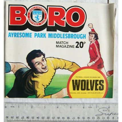 1979 programme Middlesbrough v. Wolverhampton Wanderers