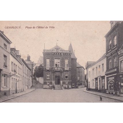 Gembloux Place de l'Hotel de Ville French Old Postcard