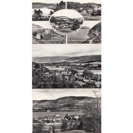 Drumnadrochit 3x Vintage Loch Ness Real Photo Old Postcard s