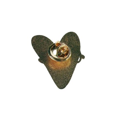 Enamelled Pin Badge Brooch Pride Heart Metal in velvet bag 3.2 cm x 2.6 cm BA39