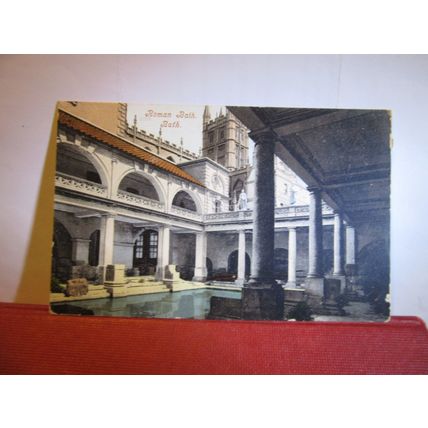 ROMAN BATHS, BATH. used antique postcard 1906 pm =