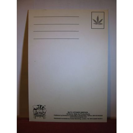 STONER SIMPSON.. DRUGS, advertising unused postcard =