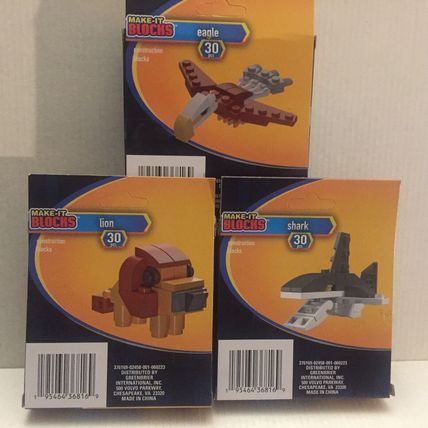 NEW Make It Blocks Eagle Shark & Lion Sets - 90 pieces
