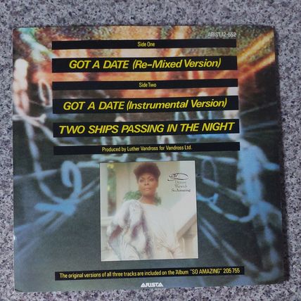 Dionne Warwick – Got A Date (Remixed Version) (ARIST12552) 1983 (12" Single)