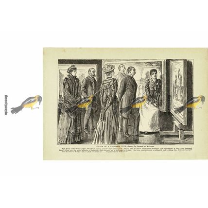 Trials Of Painter's Wife, Victorian Humour G du Maurier, Book Illustration, 1891