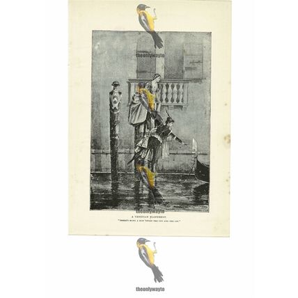 Venetian Elopement, Romantic Victorian Art, Book Illustration (Print), 1891