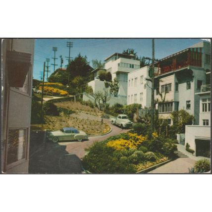 Lombard Street, San Francisco, California, c.1960 - Smith News Co Postcard