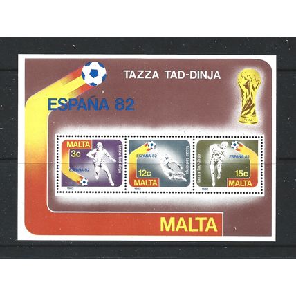 Malta.World Cup Football Championship,Spain Mini Sheet 697.Unmounted Mint.May25