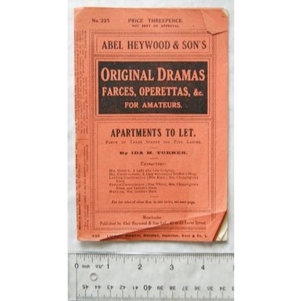 Vintage: Apartments to Let, Farce in three scenes for 5 ladies