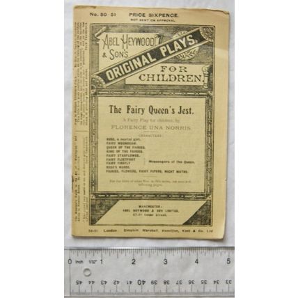 Vintage: The Fairy Queen's Jest by Florence Una Norris, A play for Children