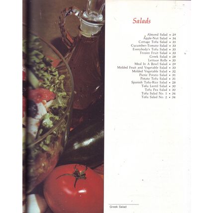 Tofu Cookery Cook Book