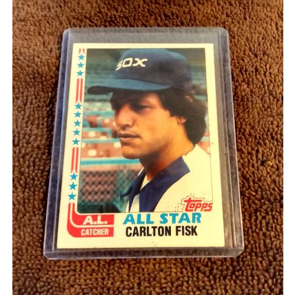 1982 Topps Carlton Fisk 554 All Star Catcher EX/MT Shape HOF No Creases (CJ)