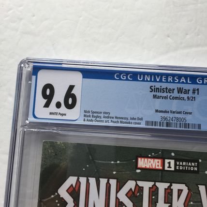 2021 Marvel Comics Sinister War Peach Momoko Variant #1 CGC 9.6