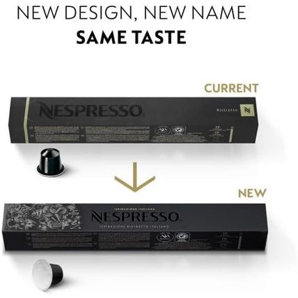 Nespresso Capsules Original Line, Ristretto Intenso, Dark Roast Coffee, 50 Count