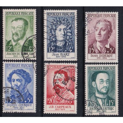 France 1958 SG 1390-5 Used - Red Cross Semi-postal (C-484 (14))