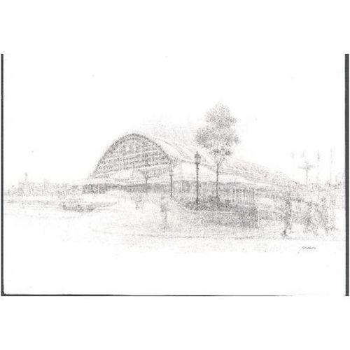 Manchester - G-MEX - Exhibition Centre - art postcard