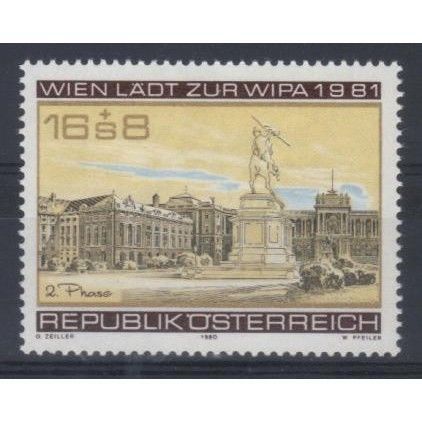 AUSTRIA 1980 (WIPA 1981) STAMP EXHIBITION PHASE 2 MNH