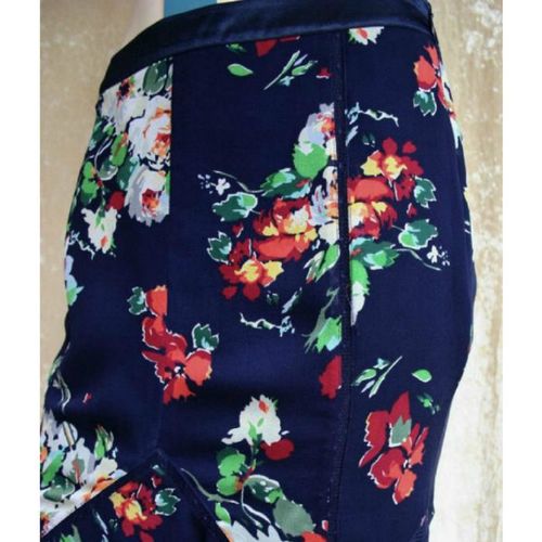 Karen Millen Floral Silk Skirt Size 10 New With Tag